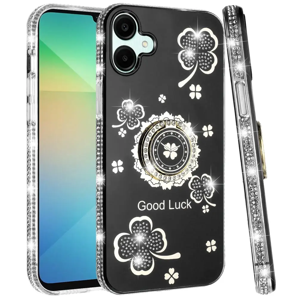 iPhone 16 plus Bling Diamond Lucky Case Black